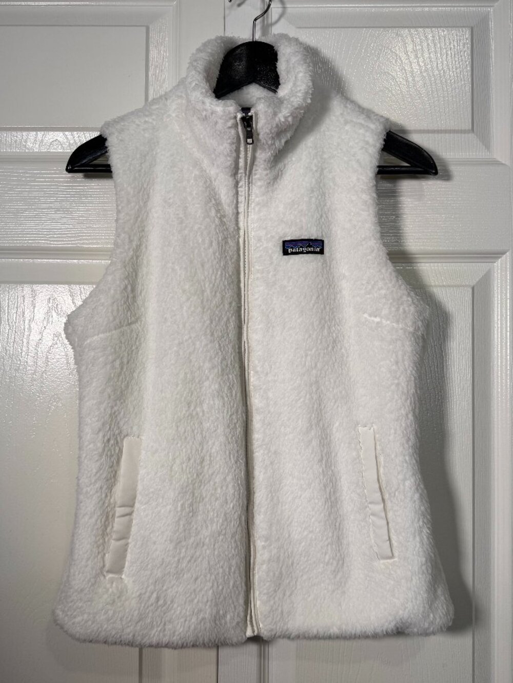 Patagonia Los Gatos High Pile Sherpa Fleece Full Zip Vest Birch White Medium M